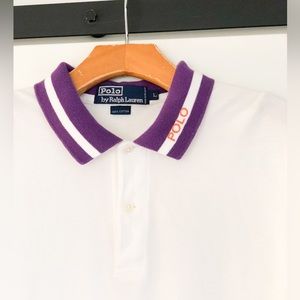 Vintage 90’s Ralph Lauren embroidered Polo sz L white preppy